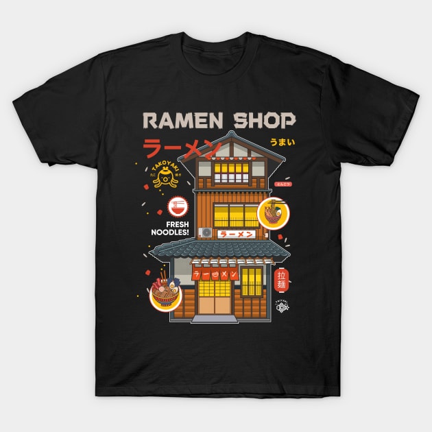 Japan ramen shop T-Shirt by redwane